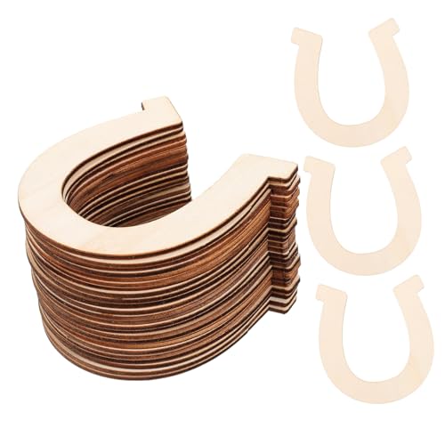 HOMSFOU 48 Stück Diy Holzschneider Teiliges Unfertige Hufeisenförmige Holzstückchen für Kreative Malprojekte Bastelbedarf für Festliche Dekorationen HOMSFOU 48 Stück Diy Holzschneider Teiliges Unfertige Hufeisenförmige Holzstückchen für Kreative Malprojekte Bastelbedarf für Festliche Dekorationen von HOMSFOU