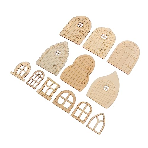 HOMSFOU 48 Stück Holzfeen Gartentüren zum Diy Gestalten Unbehandelte Mini Türen Holz für Kreative Projekte und Bastelarbeiten für Feenhäuser und Dekoration HOMSFOU 48 Stück Holzfeen Gartentüren zum Diy Gestalten Unbehandelte Mini Türen Holz für Kreative Projekte und Bastelarbeiten für Feenhäuser und Dekoration von HOMSFOU