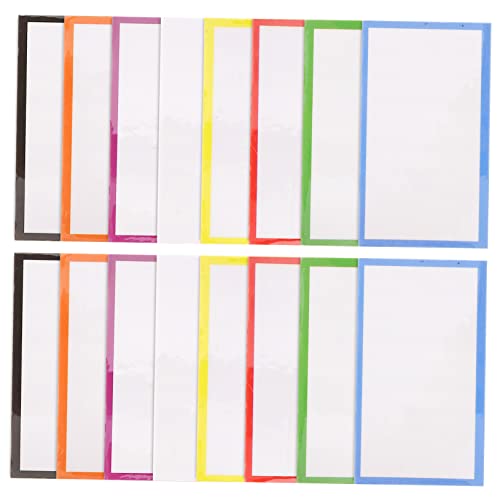 HOMSFOU 48 Stück Magnetische Beschriftungsschilder Set Wiederverwendbare Abwischbare Etiketten für Whiteboard und Kühlschrank aus Pet Material für Klassenzimmer und Büro von HOMSFOU
