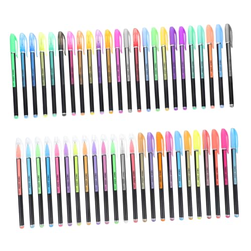 HOMSFOU 48 Stück Malstift metallische Gelstifte farbige Stifte für Tagebücher Farbmarker auf Wasserbasis Kalligraphie-Marker Marker für das Journaling Plastik HOMSFOU 48 Stück Malstift metallische Gelstifte farbige Stifte für Tagebücher Farbmarker auf Wasserbasis Kalligraphie-Marker Marker für das Journaling Plastik von HOMSFOU