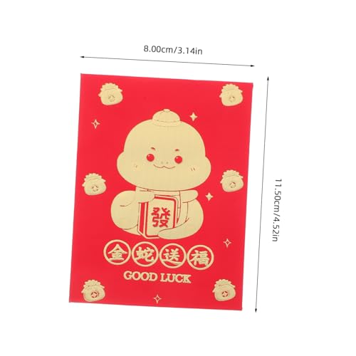 HOMSFOU 48 Stück Teiliges Chinesische Rote Umschläge mit Schlangenmotiv Geprägte Folie Traditionelles Design für Geldgeschenke Sichere Verschlüsse für Hochzeit Neujahr Frühlingsfest und HOMSFOU 48 Stück Teiliges Chinesische Rote Umschläge mit Schlangenmotiv Geprägte Folie Traditionelles Design für Geldgeschenke Sichere Verschlüsse für Hochzeit Neujahr Frühlingsfest und von HOMSFOU
