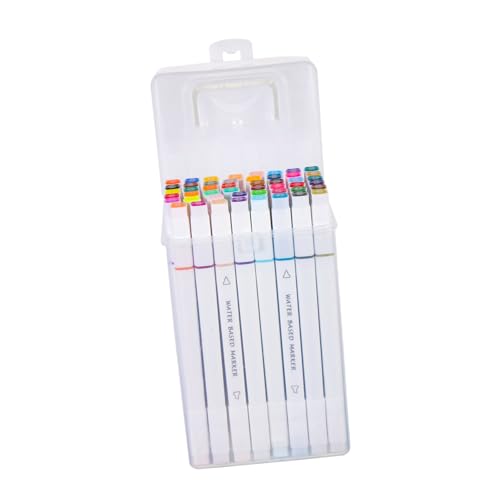 HOMSFOU 48 Stück Teiliges Set Bunte Filzstifte Doppelseitige Marker für Schüler und Kreative Kunstprojekte für Zeichnungen Malerei und Mehr von HOMSFOU