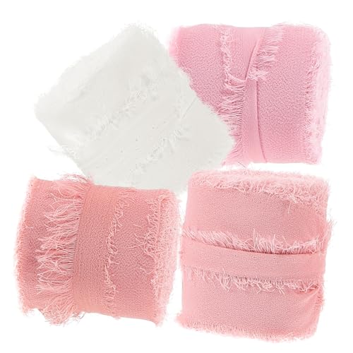 HOMSFOU 4Rollen Chiffon Geschenkband Pastellfarben Hellrosa Dekoratives Band Für Hochzeitsdekoration Geschenkschleifen Und Bastelprojekte HOMSFOU 4Rollen Chiffon Geschenkband Pastellfarben Hellrosa Dekoratives Band Für Hochzeitsdekoration Geschenkschleifen Und Bastelprojekte von HOMSFOU