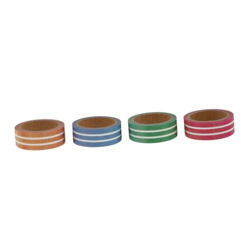HOMSFOU 4Rollen Washi Tape Dekoratives Klebeband Für Scrapbooking Journaling DIY Projekte Streifen Klebeband Für Planer Dekoration HOMSFOU 4Rollen Washi Tape Dekoratives Klebeband Für Scrapbooking Journaling DIY Projekte Streifen Klebeband Für Planer Dekoration von HOMSFOU