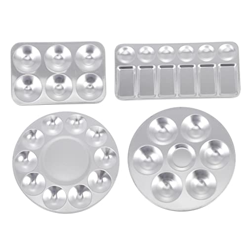HOMSFOU 4Stücke Aluminium Effiziente Mischplatten für Aquarell und Ölfarben für Künstler Studenten und Bastler Leicht zu Reinigen und Lebendige HOMSFOU 4Stücke Aluminium Effiziente Mischplatten für Aquarell und Ölfarben für Künstler Studenten und Bastler Leicht zu Reinigen und Lebendige von HOMSFOU