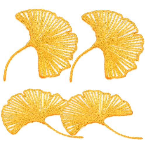 HOMSFOU 4Stücke Ginkgo Patches für DIY Kleidung Geformte Aufnäher für Kostüm und Textildekoration zum Reparieren und Verzieren von Jeans und Accessoires HOMSFOU 4Stücke Ginkgo Patches für DIY Kleidung Geformte Aufnäher für Kostüm und Textildekoration zum Reparieren und Verzieren von Jeans und Accessoires von HOMSFOU
