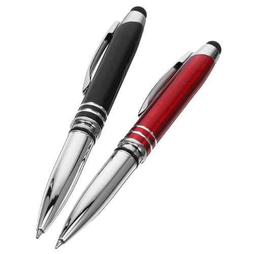 HOMSFOU 4Stücke LED Licht Kugelschreiber Mit Beleuchteter Spitze Ergonomischer Metall Stift Für Büro Und Zuhause Taschenlampenfunktion Komfortabler Grip Langlebig Und Stylisch von HOMSFOU