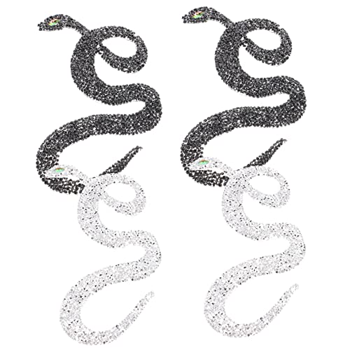 HOMSFOU 4Stücke Schlangenförmige Applikationen Bling Strass Patches für DIY Kleidung Selbstklebend für Taschen Hüte Schuhe und Mehr Hochwertigem Harz und Strasssteinen HOMSFOU 4Stücke Schlangenförmige Applikationen Bling Strass Patches für DIY Kleidung Selbstklebend für Taschen Hüte Schuhe und Mehr Hochwertigem Harz und Strasssteinen von HOMSFOU