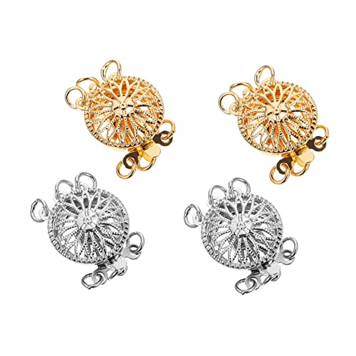 HOMSFOU 4Stücke Sonnenblumen Halskettenverschlüsse für Mehrsträngige Armbänder Elegantes DIY Schmuckzubehör Platin für Schmuckgestaltungen HOMSFOU 4Stücke Sonnenblumen Halskettenverschlüsse für Mehrsträngige Armbänder Elegantes DIY Schmuckzubehör Platin für Schmuckgestaltungen von HOMSFOU