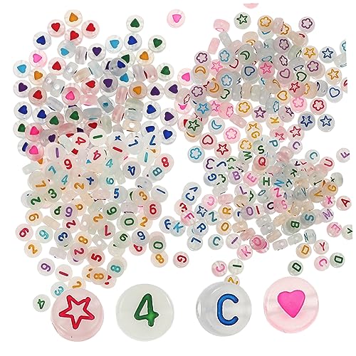 HOMSFOU 4Taschen DIY Acryl Perlen Leuchtende und Buchstabenperlen für Armbänder Schmuckherstellung für Dekorationen und Heimwerkerprojekte HOMSFOU 4Taschen DIY Acryl Perlen Leuchtende und Buchstabenperlen für Armbänder Schmuckherstellung für Dekorationen und Heimwerkerprojekte von HOMSFOU