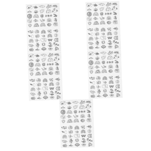HOMSFOU 5 Blätter Wasserlösliches Stickvlies Selbstklebender Stickstabilisator für Diy Nähprojekte Waschbar für Shirts Taschen und Maschinensticken von HOMSFOU