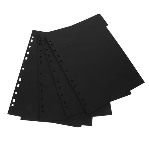 HOMSFOU 5 Blätter abnehmbare Notizbuchteiler mehrere Registerkarten geteilt Markierungen Aktenordner Index klassifizierter Etiketten Notizbuch-Indexteiler Papier Black HOMSFOU 5 Blätter abnehmbare Notizbuchteiler mehrere Registerkarten geteilt Markierungen Aktenordner Index klassifizierter Etiketten Notizbuch-Indexteiler Papier Black von HOMSFOU