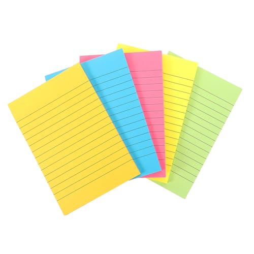HOMSFOU 5 Haftnotizen kommentieren Selbstklebend Stichwort linierte Notizblöcke Notizen liniert Schulmaterial Klebe-Power-Notizblöcke Notizblöcke klebrig Papier Colorful HOMSFOU 5 Haftnotizen kommentieren Selbstklebend Stichwort linierte Notizblöcke Notizen liniert Schulmaterial Klebe-Power-Notizblöcke Notizblöcke klebrig Papier Colorful von HOMSFOU
