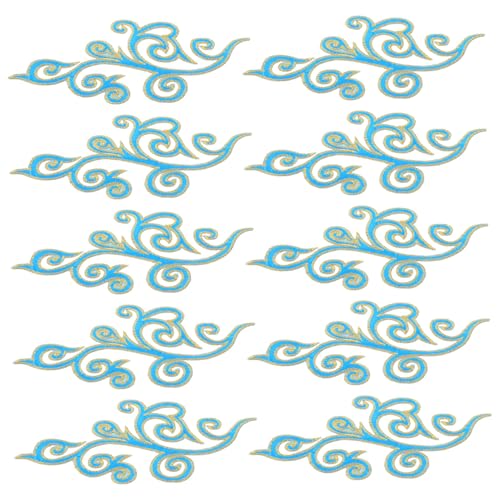 HOMSFOU 5 Paare Barock Wolkenförmige Stickapplikationen Bügel und Nähbar Verziert mit Fransen Für Hochzeitskleider Aufführungs und Festtagskleidung Leicht Anzubringen Textildekoration von HOMSFOU