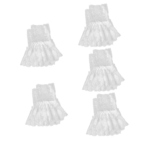 HOMSFOU 5 Paare Baumwollspitzendekoration Chiffon Abnehmbar Rüsche Frauen Kleiden Zubehör Braut Kleiderverzierungsaufnäher Hochzeit Baumwolle Ärmel Für Dekorative Manschette Weiß HOMSFOU 5 Paare Baumwollspitzendekoration Chiffon Abnehmbar Rüsche Frauen Kleiden Zubehör Braut Kleiderverzierungsaufnäher Hochzeit Baumwolle Ärmel Für Dekorative Manschette Weiß von HOMSFOU