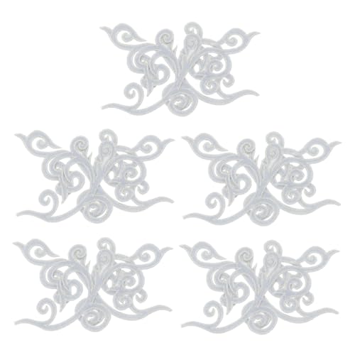 HOMSFOU 5 Paare Wolkenförmige Barock Stickerei Applikationen Bügel und Nähbare Stoffpatches für Hochzeit Bühnenkostüm Brautkleid Schuhe Vielseitige Dekoration Silberfarben HOMSFOU 5 Paare Wolkenförmige Barock Stickerei Applikationen Bügel und Nähbare Stoffpatches für Hochzeit Bühnenkostüm Brautkleid Schuhe Vielseitige Dekoration Silberfarben von HOMSFOU
