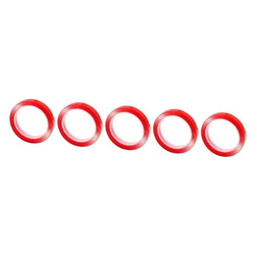 HOMSFOU 5 Rollen Aufkleber Doppelseitig Schwer Dasselbe Im Freien Drinnen Doppelseitiges Klebeband Für Stoff Täglicher Aufkleber Tägliches Gebrauchband Rot Acrylsäure von HOMSFOU