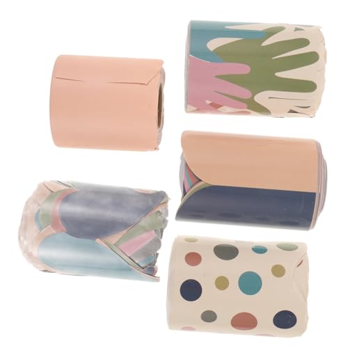 HOMSFOU 5 Rollen Bulletin Board Border Sticker Selbstklebend Klassenzimmer Dekoration Vielseitig Einsetzbar für Pinnwand und Tafel Bunte Randgestaltung für Schule und Büro von HOMSFOU