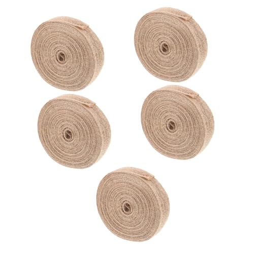 HOMSFOU 5 Rollen DIY handgemachtes Hanfseil Hochzeit Sackleinen wedding decoration hohzeitdeko geschenketüten genschenkideen handgefertigtes Geschenkband dekoratives Geschenkband Jute von HOMSFOU