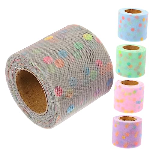 HOMSFOU 5 Rollen Dekoratives Geschenkband Diy Schleifenband Farbige Punkte X für Hochzeiten Bastelarbeiten und Verpackungen Leicht und Tragbar für Kreative Projekte von HOMSFOU