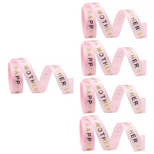HOMSFOU 5 Rollen Festlicher dekorativer Gürtel Ripsband Goldband zum Verpacken Wickelband geschenkband pink Rosa Geschenkband muttertag DIY verpackungsband dekoratives Band Polyester HOMSFOU 5 Rollen Festlicher dekorativer Gürtel Ripsband Goldband zum Verpacken Wickelband geschenkband pink Rosa Geschenkband muttertag DIY verpackungsband dekoratives Band Polyester von HOMSFOU
