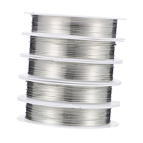 HOMSFOU 5 Rollen Kupferkabel Quetschperlen für die Schmuckherstellung Verpackung Basteldraht Kupferdraht zum Formen von Schmuck DIY-Draht zur Schmuckherstellung Silver HOMSFOU 5 Rollen Kupferkabel Quetschperlen für die Schmuckherstellung Verpackung Basteldraht Kupferdraht zum Formen von Schmuck DIY-Draht zur Schmuckherstellung Silver von HOMSFOU