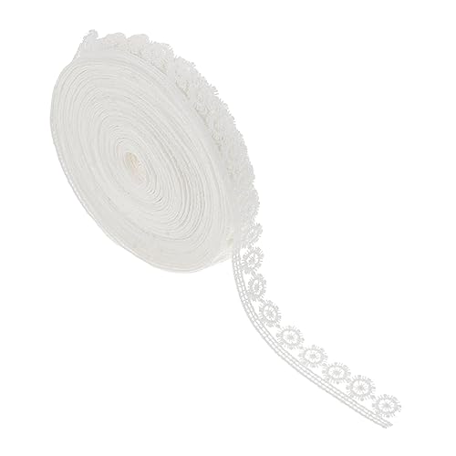 HOMSFOU 5 Rollen Lace Trim Weißes Wasserlösliches Spitzenband für Hochzeitskleider und Diy Handwerk Yards Vielseitig Einsetzbar für Dekoration und Nähprojekte für Feiern und von HOMSFOU