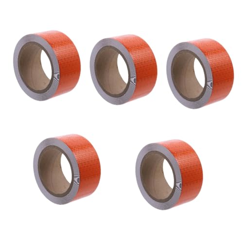 HOMSFOU 5 Rollen Reflektieren des Klebeband Aufkleber Neonband Gaffers Tape Sichtweite Reflektorband Farbe reflektierendes Band Reflektierendes Sicherheitsband PVC Orange HOMSFOU 5 Rollen Reflektieren des Klebeband Aufkleber Neonband Gaffers Tape Sichtweite Reflektorband Farbe reflektierendes Band Reflektierendes Sicherheitsband PVC Orange von HOMSFOU