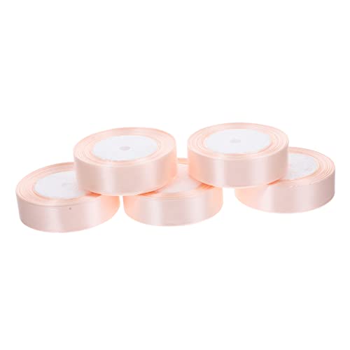 HOMSFOU 5 Rollen Satinbänder Yards Doppelseitige Geschenkverpackung und Bastelbedarf Rosé für Hochzeiten Partys DIY Projekte und Dekorationen HOMSFOU 5 Rollen Satinbänder Yards Doppelseitige Geschenkverpackung und Bastelbedarf Rosé für Hochzeiten Partys DIY Projekte und Dekorationen von HOMSFOU