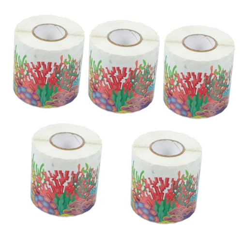 HOMSFOU 5 Rollen Selbstklebender Border Sticker für Pinnwand und Tafel Wasserdichtes Dekorationsband für Kindergarten Spielzimmer und Partys Einfach Anzubringen und Vielseitig Einsetzbar von HOMSFOU