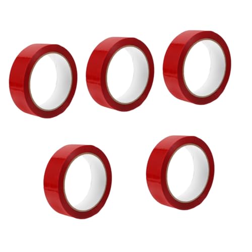 HOMSFOU 5 Rollen Sicherheitsband Dichtungsband nachweisen breit Warnband Leeres, offenes Band Sicherheitssiegelband manipulationssicheres Klebeband Manipulationsband das Haustier rot von HOMSFOU