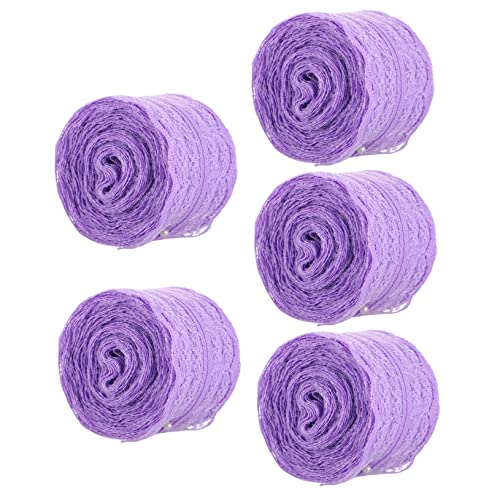 HOMSFOU 5 Rollen Spitze dekoratives Band bunt Basteln Dekoration Weihnachtsband wickeln Band zum Verpacken von Blumensträußen Hochzeitsbänder Geschenkband Wickelband Polyestergarn Lavendel HOMSFOU 5 Rollen Spitze dekoratives Band bunt Basteln Dekoration Weihnachtsband wickeln Band zum Verpacken von Blumensträußen Hochzeitsbänder Geschenkband Wickelband Polyestergarn Lavendel von HOMSFOU
