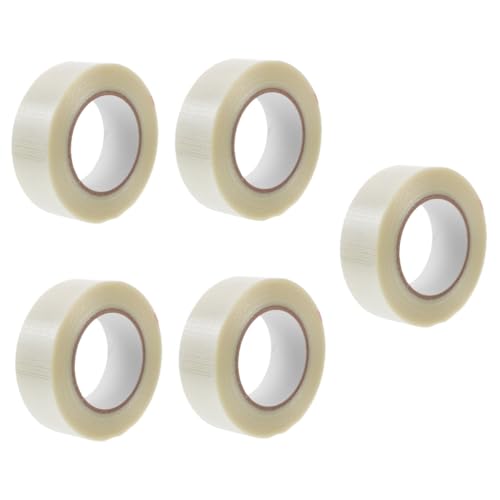 HOMSFOU 5 Rollen Verstärktes Klebeband Transparent Hochtemperaturbeständig Langlebig für Industrielle Anwendungen und Reparaturen von HOMSFOU