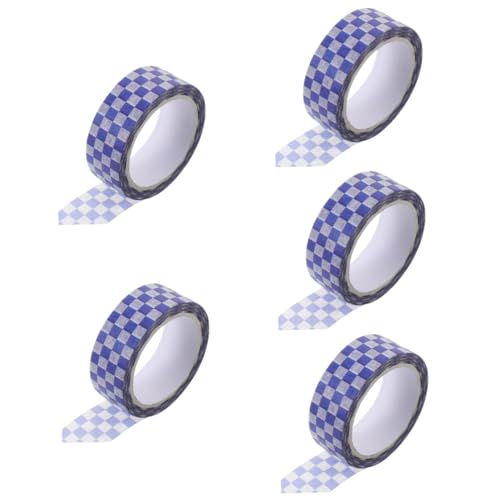 HOMSFOU 5 Rollen Vintage Washi Tape Bunt Dekoration Klebeband Kunsthandwerk Selbst Retro Dekorativ Streifen Gemustertes Band Washi-tape-aufkleber Bastelband Flüsterpapier von HOMSFOU