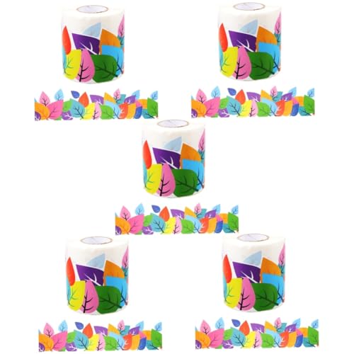 HOMSFOU 5 Rollen Wasserfeste Selbstklebende Blackboard Border Sticker mit Bunten Baumblattmustern Zuschneidbar Dekorative Pinnwandrand Aufkleber für Klassenzimmer Büro Fenster Tür und HOMSFOU 5 Rollen Wasserfeste Selbstklebende Blackboard Border Sticker mit Bunten Baumblattmustern Zuschneidbar Dekorative Pinnwandrand Aufkleber für Klassenzimmer Büro Fenster Tür und von HOMSFOU