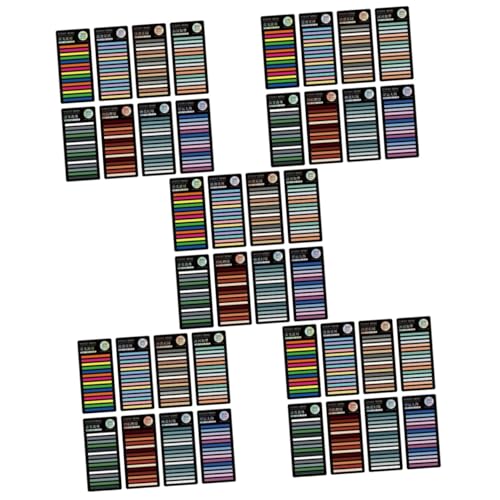 HOMSFOU 5 Sätze Aufkleber Anmerkungen Seitenmarkierungen Buchregister Kinderbedarf Kleine Aktenregister Notizbücher Selbstklebende Register Lesezeichen Praktisches 8 Blätter * 5 von HOMSFOU