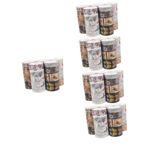 HOMSFOU 5 Sätze Blumenpapierband Sammelklebeband Scrapbooking Tape Scrapbook-diy-klebebänder Blumenband Sammelalbum Schmetterling Verpackung Blumenklebeband Blumen- Aufkleber 17 Rollen * 5 von HOMSFOU