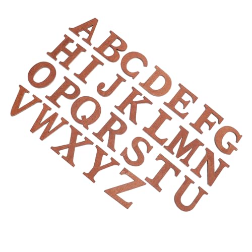 HOMSFOU 5 Sätze Braune Holzbuchstaben Buchstabenausschnitte Briefe Schwarzes Brett Für Scrapbbok Wandverkleidung Kreativer Brief Buchstabenausschnitt Aus Holz Coffee 26 Stücke * 5 von HOMSFOU