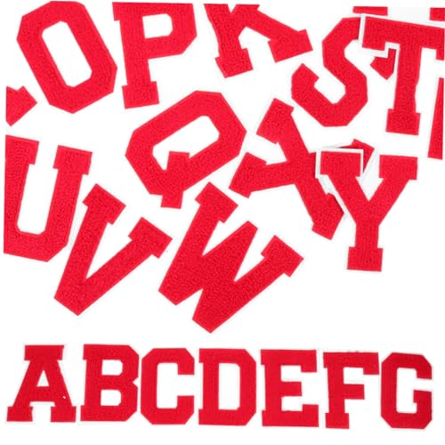 HOMSFOU 5 Sätze Buchstaben Stickerei Logo Chenille Buchstabe Verschiedene Aufnäher Für Kleidung Hut Aufnäher Für Kleidung Dekorative Jacke Mantel Kleidung Für 26 Stück * 5 von HOMSFOU