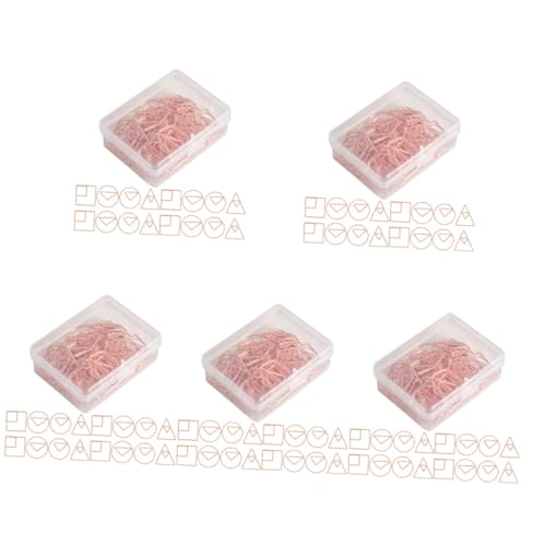 HOMSFOU 5 Sätze Büroklammern Farbe Neuheitsdateiclip Miniclips Klein Winzig Bunt Datei-clip Dekorative Banknotenklemme Dateiclips Bürozubehör Eisen Rose 60 Stück * 5 HOMSFOU 5 Sätze Büroklammern Farbe Neuheitsdateiclip Miniclips Klein Winzig Bunt Datei-clip Dekorative Banknotenklemme Dateiclips Bürozubehör Eisen Rose 60 Stück * 5 von HOMSFOU