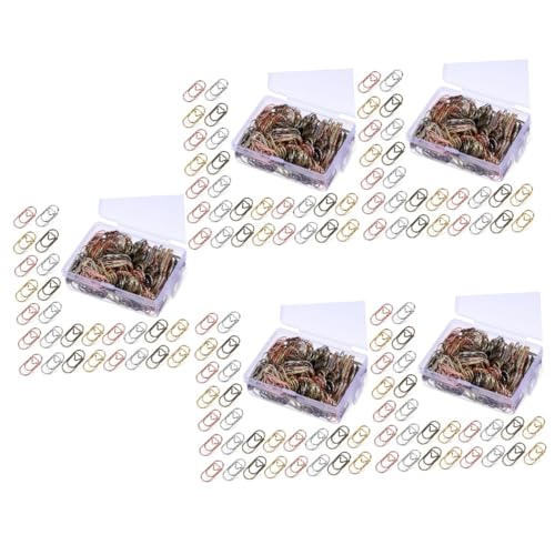 HOMSFOU 5 Sätze Büroklammern Metallklammern Roségold Dekorative Aktenklammern Für Büro Schule Und Kreative Projekte 200 Stück * 5 HOMSFOU 5 Sätze Büroklammern Metallklammern Roségold Dekorative Aktenklammern Für Büro Schule Und Kreative Projekte 200 Stück * 5 von HOMSFOU