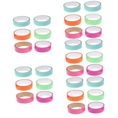 HOMSFOU 5 Sätze Bunte Klebebänder Für Diy Projekte Sticky Ball Tapes Stressabbau Farbige Klebebänder Für Schule Büro Und Freizeit Zur Entspannung Und Kreativität 6 Rollen * 5 von HOMSFOU