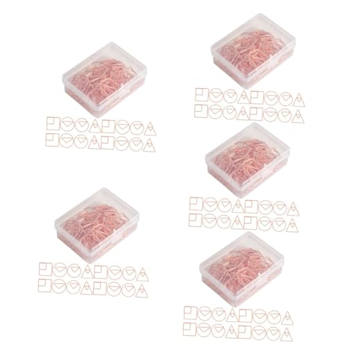 HOMSFOU 5 Sätze Dekorative Büroklammern Geometrische Formen Roségold Praktische Und Stilvolle Büroklammern Für Dokumente Diy Lesezeichen Und Hochwertige Nicht Rostende 60 Stück * 5 HOMSFOU 5 Sätze Dekorative Büroklammern Geometrische Formen Roségold Praktische Und Stilvolle Büroklammern Für Dokumente Diy Lesezeichen Und Hochwertige Nicht Rostende 60 Stück * 5 von HOMSFOU