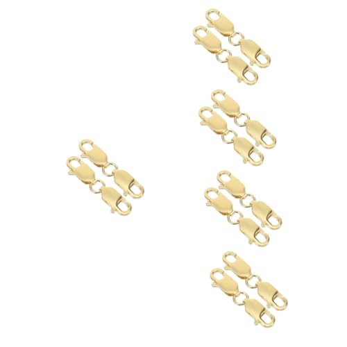 HOMSFOU 5 Sätze Doppelte Hummer Clips Gold Schmuckverschlüsse Für Diy Vielseitige Verbindungselemente Für Und Armbänder 2 Stücke * 5 HOMSFOU 5 Sätze Doppelte Hummer Clips Gold Schmuckverschlüsse Für Diy Vielseitige Verbindungselemente Für Und Armbänder 2 Stücke * 5 von HOMSFOU