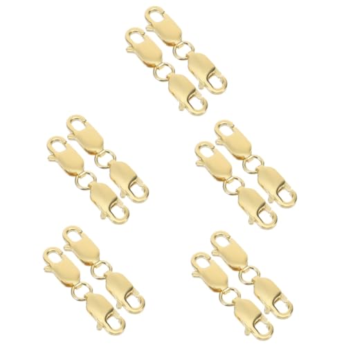 HOMSFOU 5 Sätze Double Lobster Clasps Schmuckverschluss Für Diy Und Armbänder Für Schmuckherstellung Und Projekte 2 Stücke * 5 von HOMSFOU