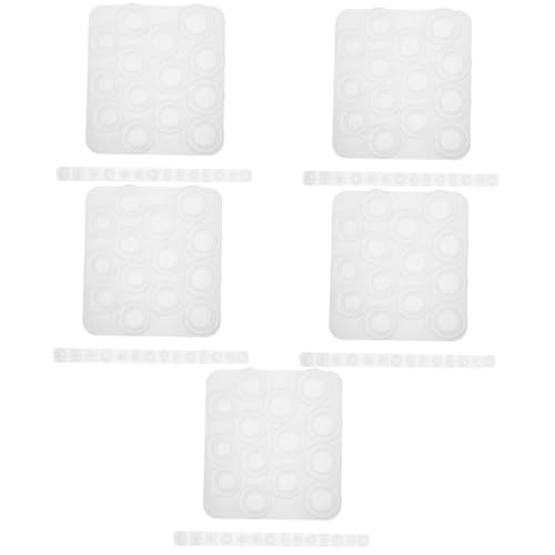 HOMSFOU 5 Sätze Epoxidharz Silikon Ringform Teiliges Silikon Mould für DIY Gemstone Ringe und Leicht zu Entformen für Bastelprojekte und Schmuckherstellung von HOMSFOU