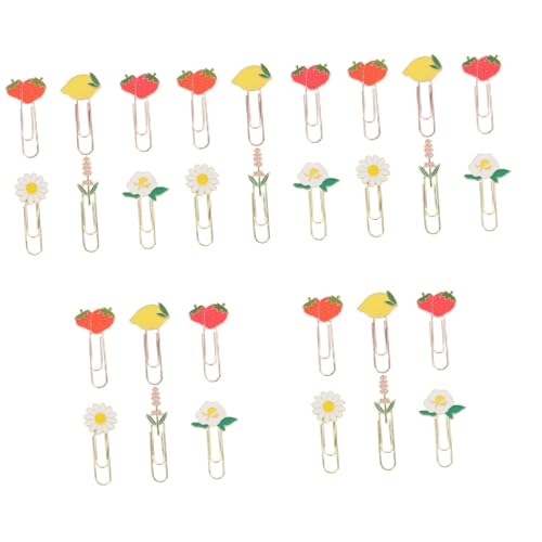 HOMSFOU 5 Sätze Fruchtige Büroklammern Niedliche Papierclips Aus Kreative Blumenform Für Dokumente Notizen Fotos Und Bürobedarf Und Langlebig 6 Stück * 5 HOMSFOU 5 Sätze Fruchtige Büroklammern Niedliche Papierclips Aus Kreative Blumenform Für Dokumente Notizen Fotos Und Bürobedarf Und Langlebig 6 Stück * 5 von HOMSFOU