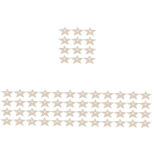 HOMSFOU 5 Sätze Fünf-punkte-sternholzchip-dekoration Für Sternverzierungen Scheiben Reiz Sternenhandwerk Anhänger Mit Sternzeichnung Partyzubehör Zarter Sternanhänger Beige 50 Stück * 5 von HOMSFOU