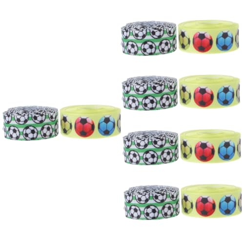 HOMSFOU 5 Sätze Fußball Dekorationsband Breit Vielseitiges Satinband Für Geschenkverpackungen Bastelprojekte Und Partys Für Kreative Diy Dekorationen 2 Rollen * 5 HOMSFOU 5 Sätze Fußball Dekorationsband Breit Vielseitiges Satinband Für Geschenkverpackungen Bastelprojekte Und Partys Für Kreative Diy Dekorationen 2 Rollen * 5 von HOMSFOU