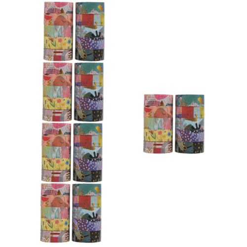HOMSFOU 5 Sätze Geometrisches Design Washi Tape Set Dekorative Klebebänder Für Diy Handbücher Scrapbooking Und Bastelprojekte Rolle 10 Rollen * 5 von HOMSFOU